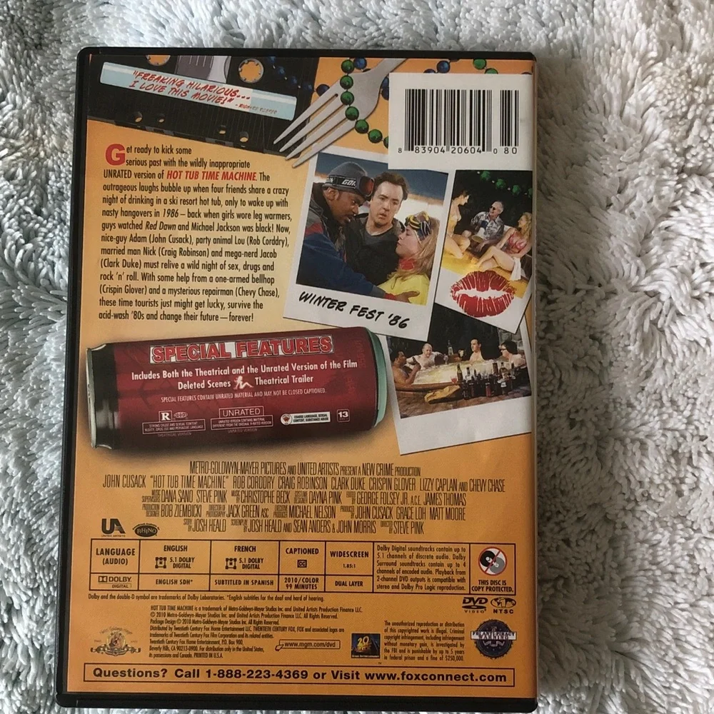 Hot Tub Time Machine unrated DVD